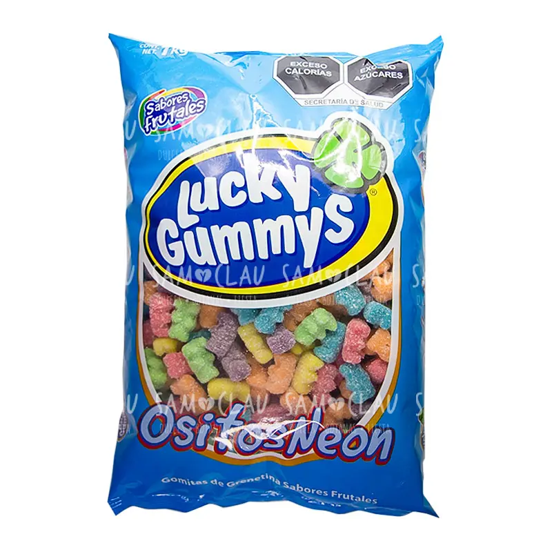 LUCKY GUMMYS OSITOS NEON 1KG 1C/8BLS 