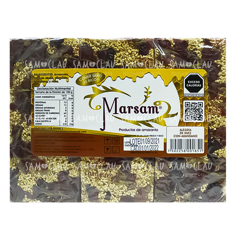ALEGRIA DE NUEZ CON ARANDANO MARSAM 1C/18PZ