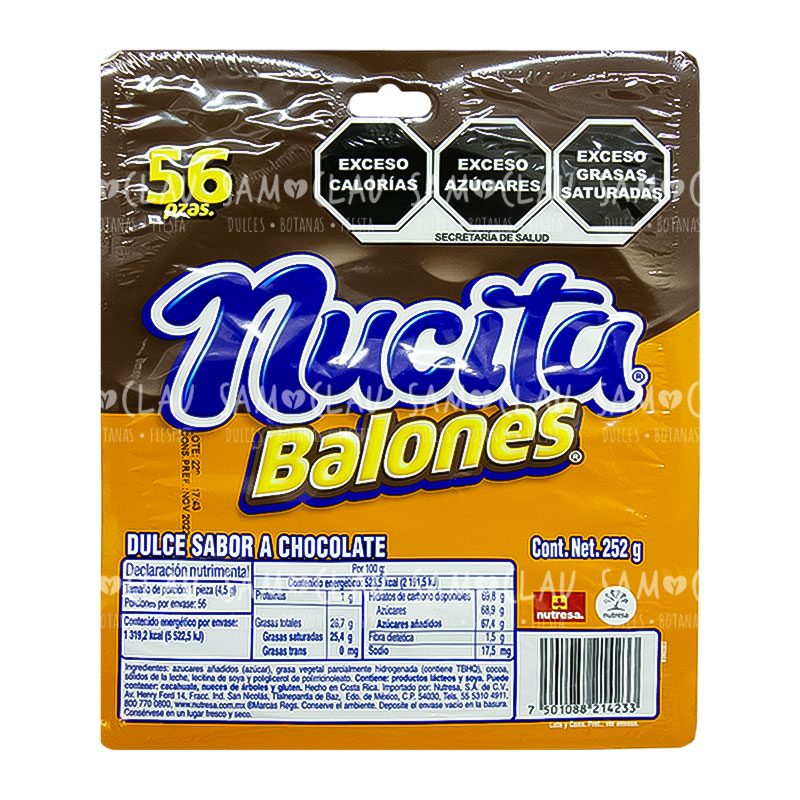 BALONES NUCITA BLISTER 56PZ 1C/24DISP