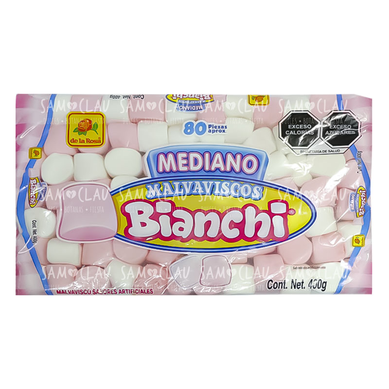 BOMBON MEDIANO BLANCO Y ROSA 400GR 1CJ/15BL