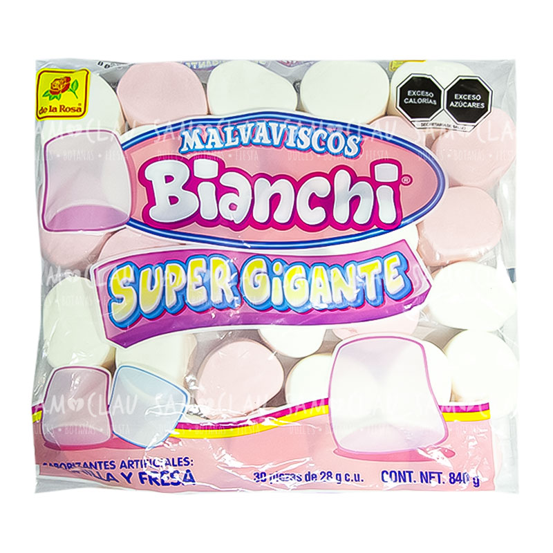 BOMBON SUPER GIGANTE BLANCO Y ROSA 30PZ 1CJ/5BL