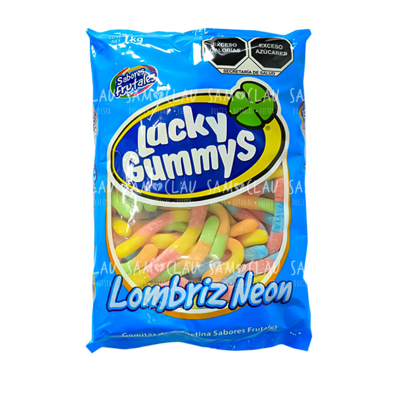 LUCKY GUMMYS LOMBRICES NEON 1K 1C/8BLS