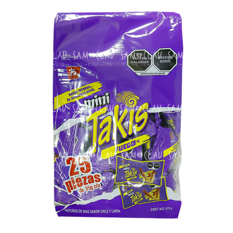 MINI TAKIS FUEGO 25PZ 1C/3BLS