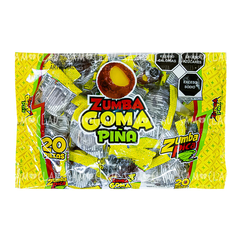 ZUMBA GOMA PIÑA 20S 1CJ/20BLS
