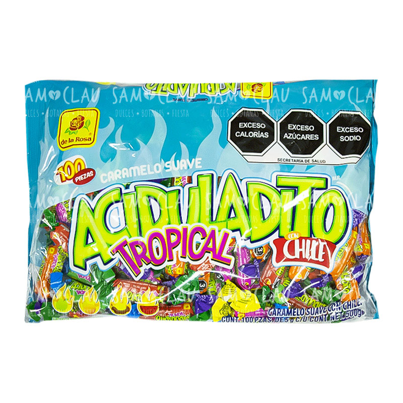 ACIDULADITO TROPICAL 100PZ DE LA ROSA 1C/20BLS