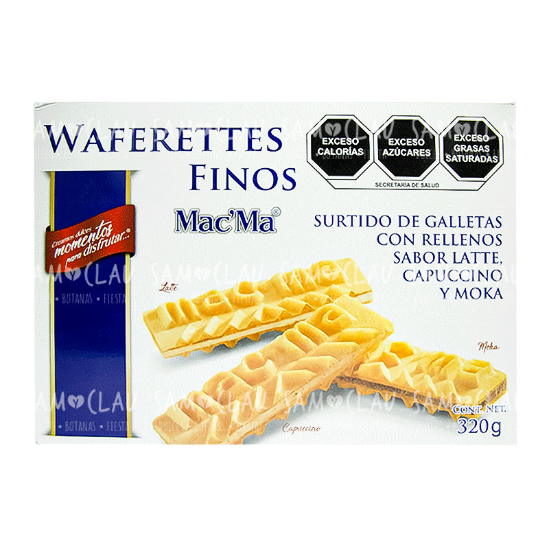 MACMA WAFERETTES FINOS 320G 1CJ/12DISP