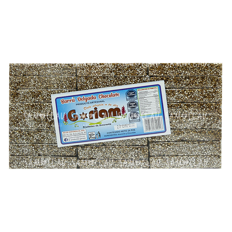 BARRA DELGADA CHOCOLATE GORIAM 24PZ 1C/20PQ