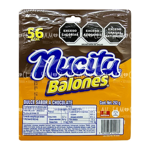 [A00085] BALONES NUCITA BLISTER 56PZ 1C/24DISP