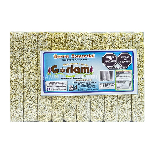 [A00102] BARRA COMERCIAL GORIAM 10PZ 1C/40PZ
