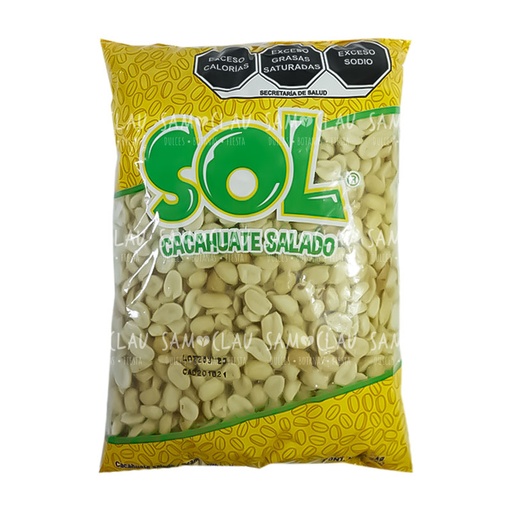 [A00276] CACAHUATE SOL SALADO 1KG 1CJ/28BLS