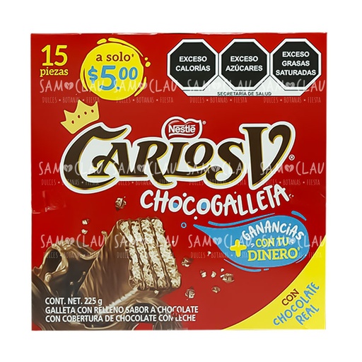 [A00306] CARLOS V SNACK 15PZ 1C/8DISP