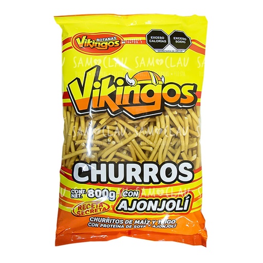 [A00454] CHURRITOS VIKINGOS AJONJOLI 800G 1C/6BLS
