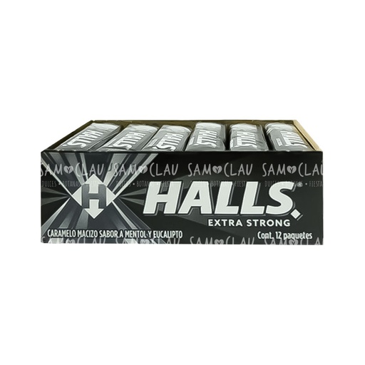 [A00814] HALLS EXTRA STRONG 12PZ 1C/30DISP