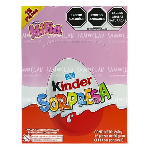 [A00926] KINDER SORPRESA 12PZ MUÑECAS 1C/8DISP