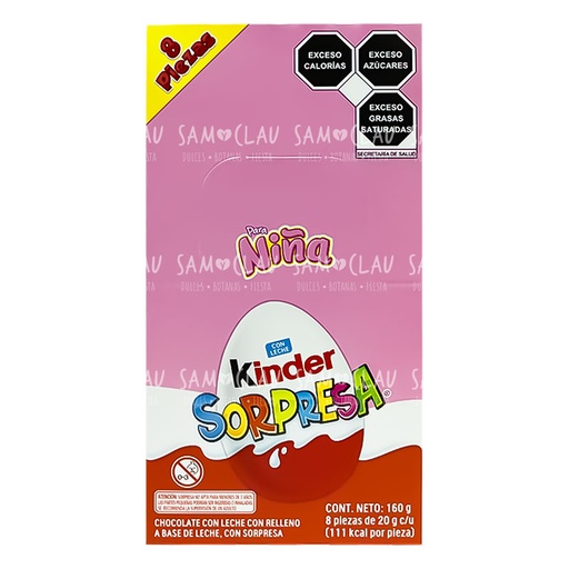 [A00927] KINDER SORPRESA 8PZ MUÑECAS 1CJ/12DISP