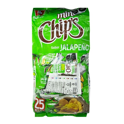 [A01137] MINI CHIPS JALAPEÑO 25PZ 1CJ/6BLS