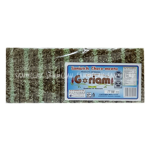[A01591] SANDWICH CHOCO MENTA GORIAM 10PZ 1C/20PQ