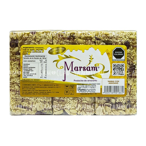 [A01672] TABIQUE DE ARANDANO MARSAM 1C/20PZ