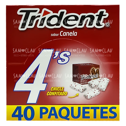 [A01748] TRIDENT 4P CANELA 40PZ 1C/40DISP