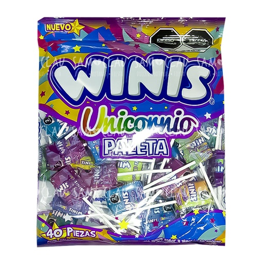 [A01916] WINIS PALETA UNICORNIO 40PZ 1C/24BLS